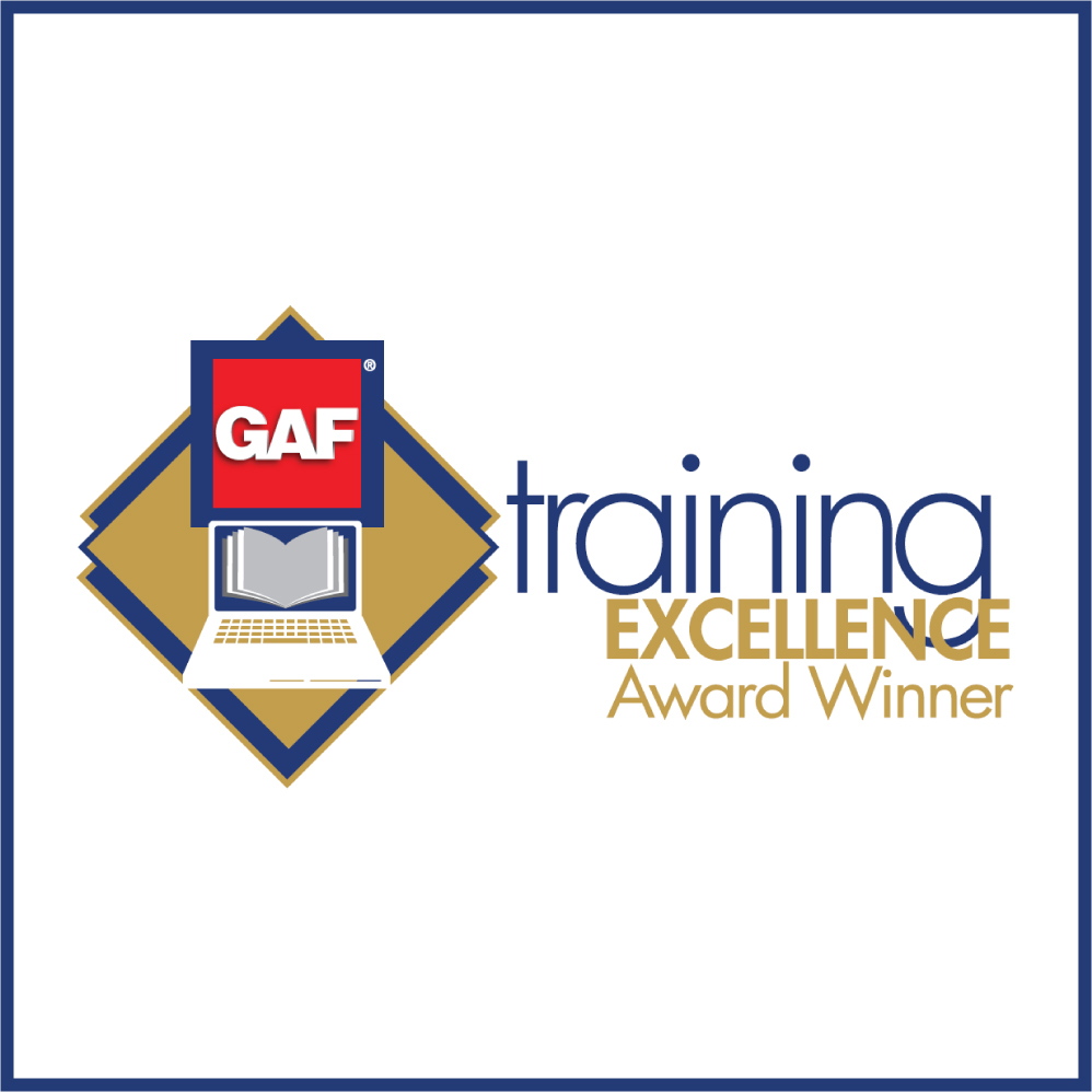 gaf training excellence award badge