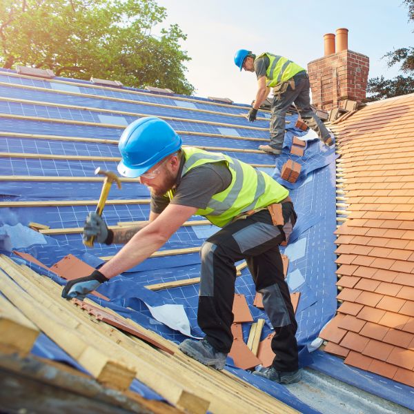 roofers working on roof